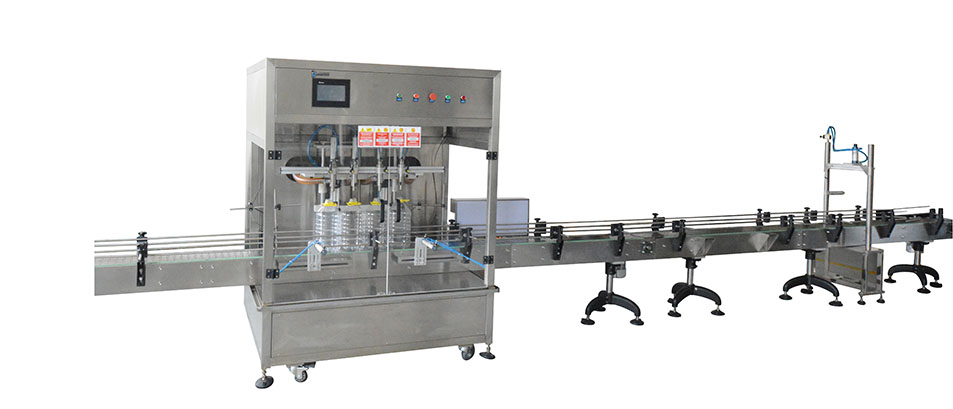 全自動(dòng)變頻器調(diào)速食用油灌裝生產(chǎn)線(xiàn)